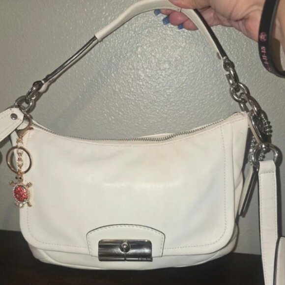 Coach Kristen Creme Leather Satchel Bag - Picture 1 of 1